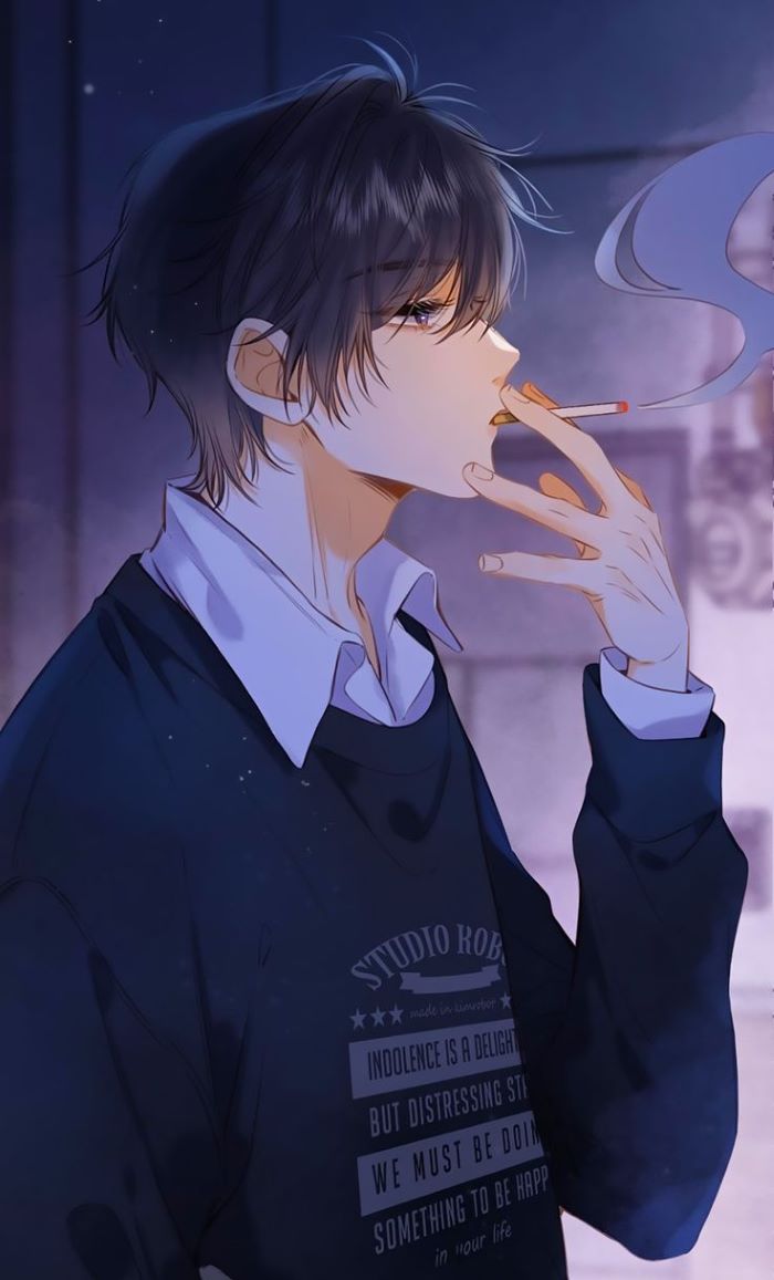 anime hút thuốc tạo hình ngầu
