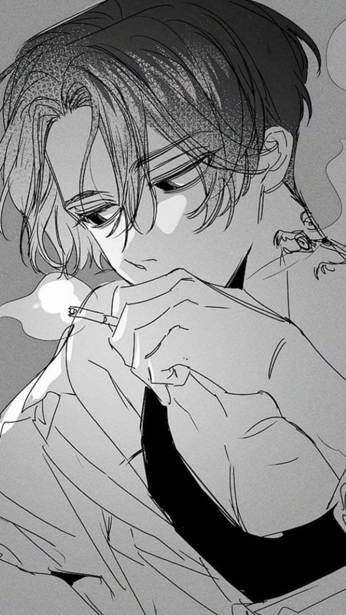 anime hút thuốc kiểu trưởng thành
