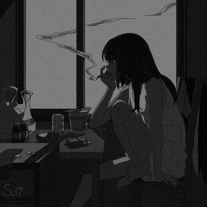 anime hút thuốc chill