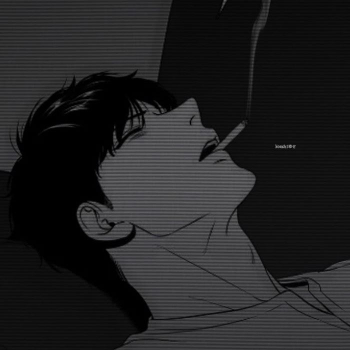 hình anime cô đơn hút thuốc