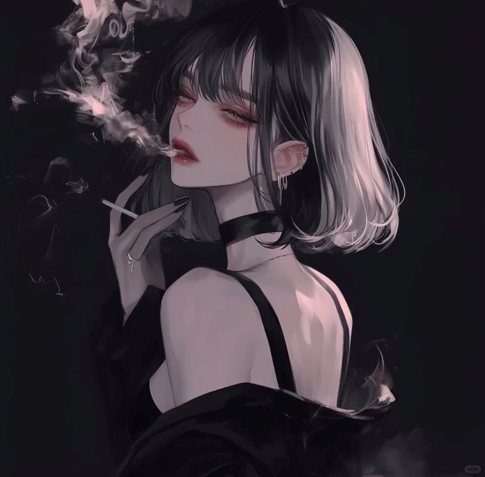 hình anime hút thuốc ngầu

