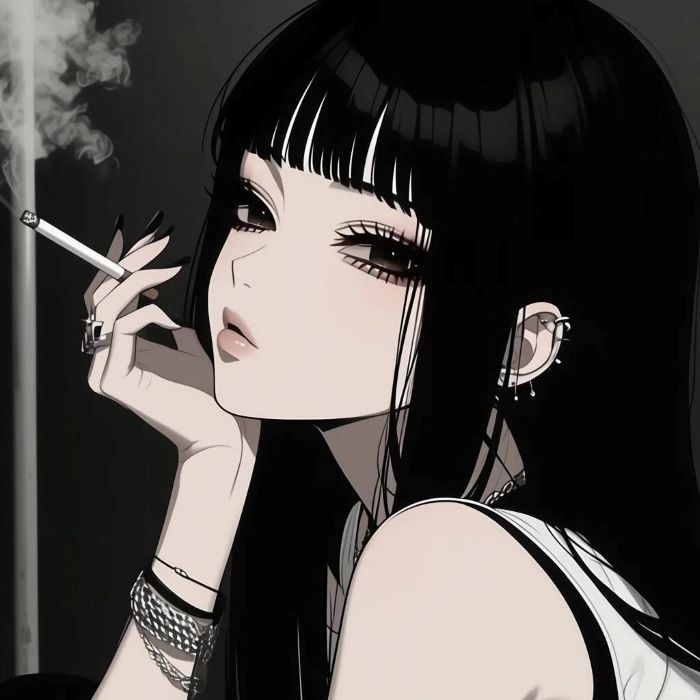 anime hút thuốc phong cách ngầu
