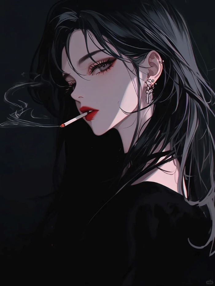 ảnh anime hút thuốc nghệ thuật
