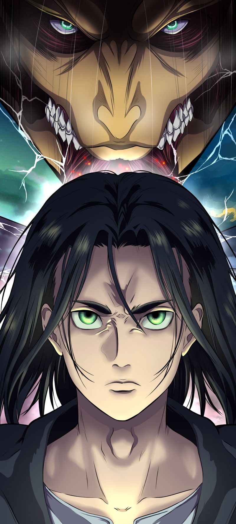 Wallpaper Eren ánh mắt lạnh
