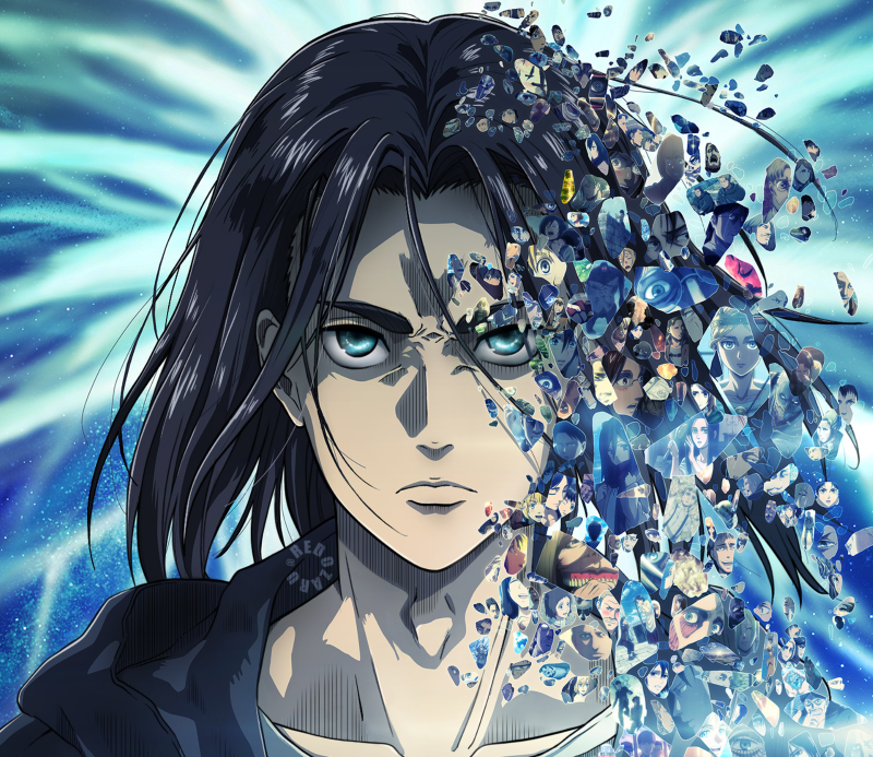 Ảnh Eren manga trắng đen
