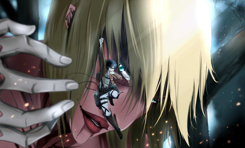Ảnh Eren biến hình Titan

