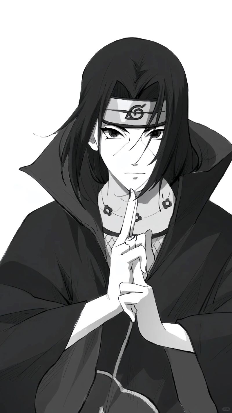 Ảnh Itachi đen trắng 