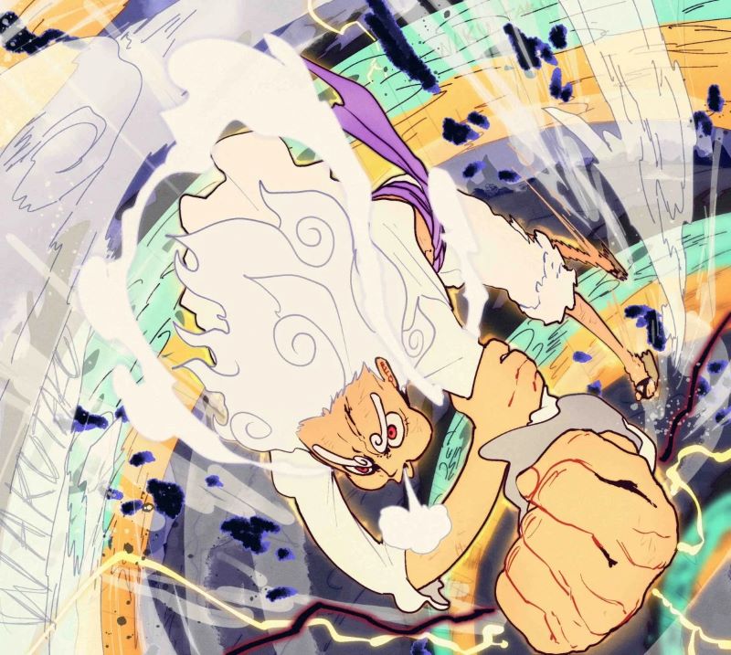 Hình nền Luffy Gear 5 ngầu lòi
