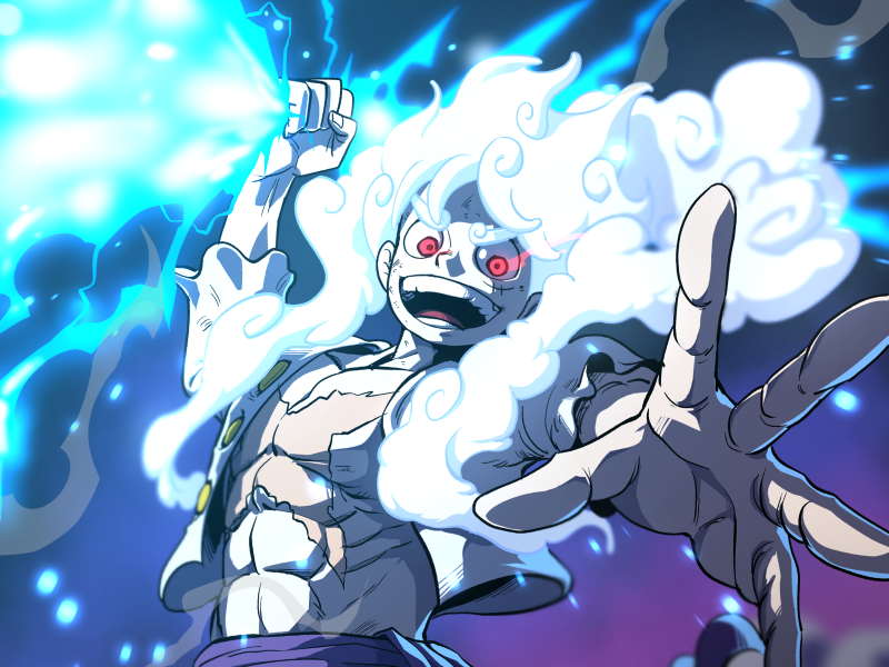Tranh Luffy Gear 5 