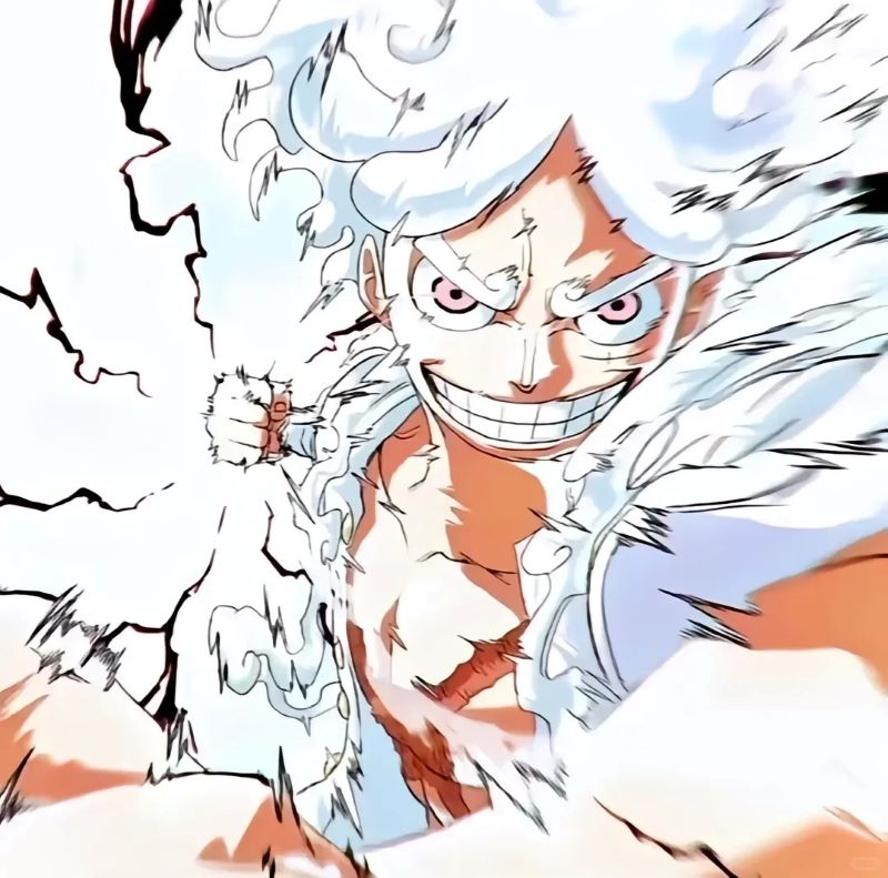 Fanart Luffy Gear 5 phong cách anime