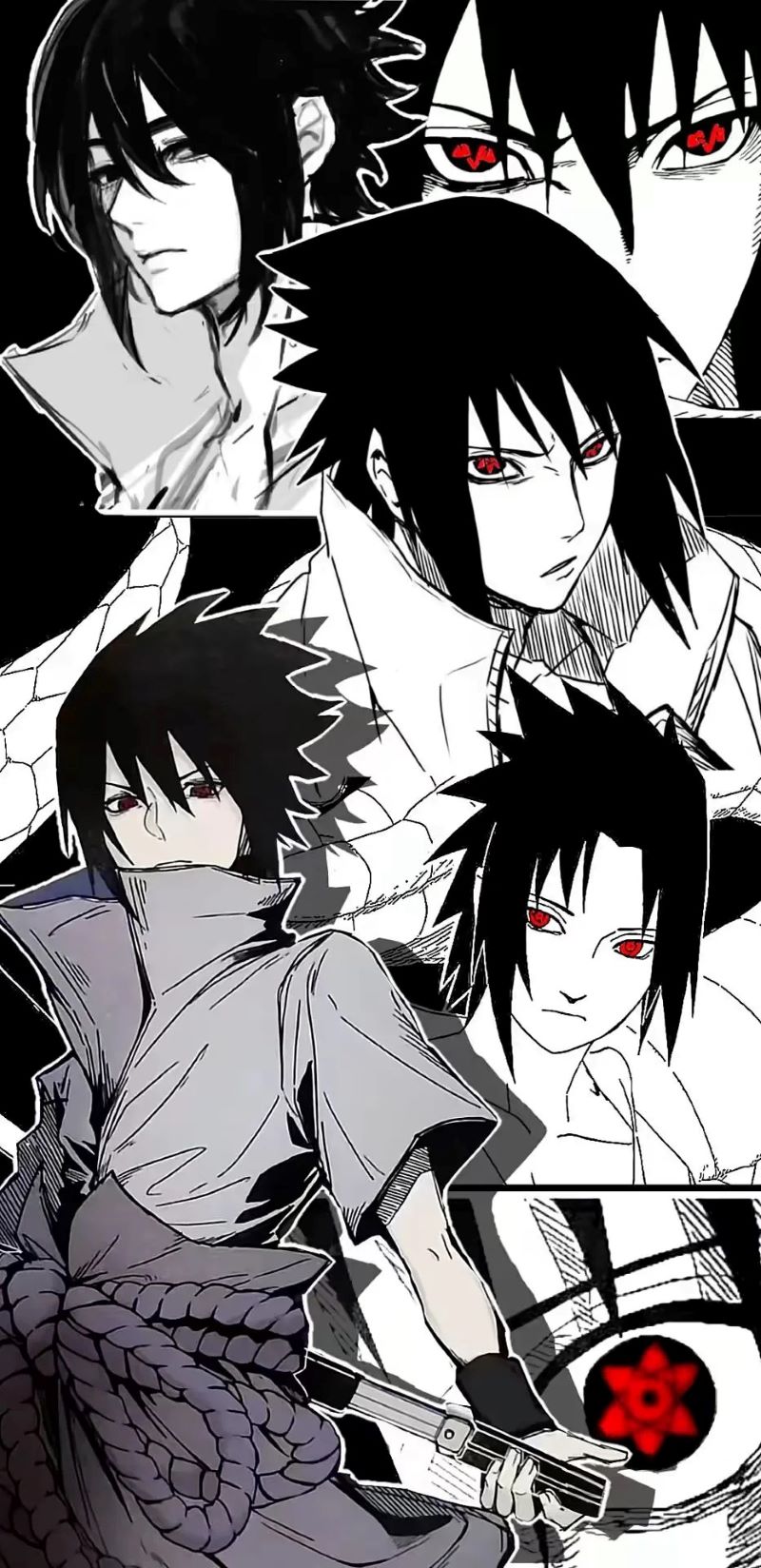 Ảnh Naruto đen trắng
