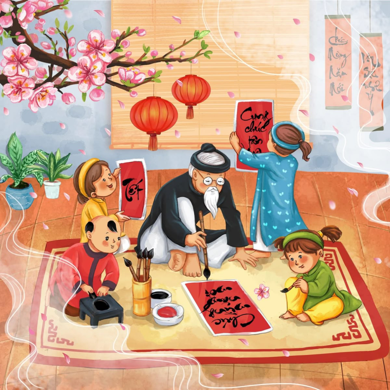 1vẽ tranh ngày tết 10