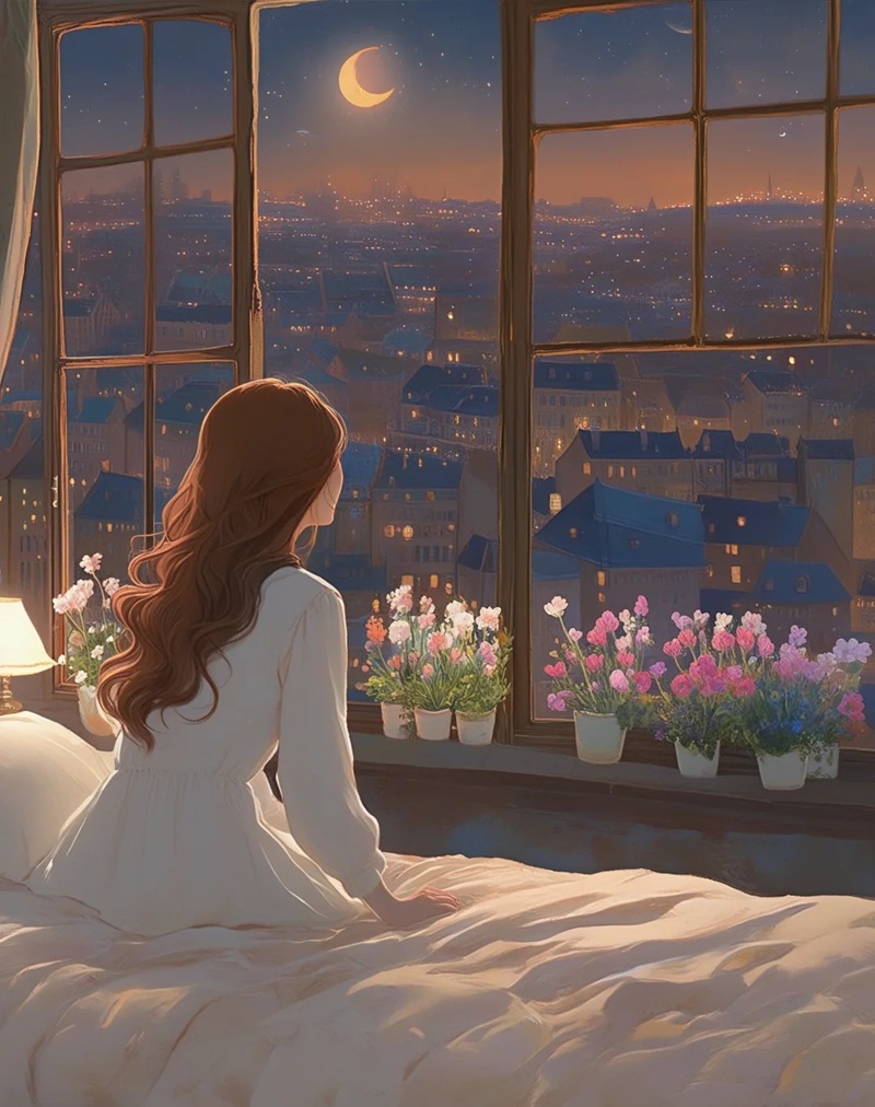 ảnh cô gái buồn quay lưng anime 10