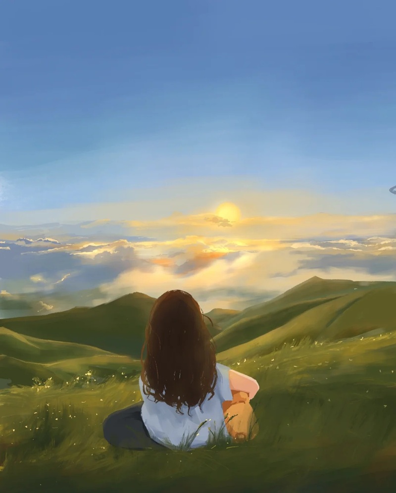 ảnh cô gái buồn quay lưng anime 13