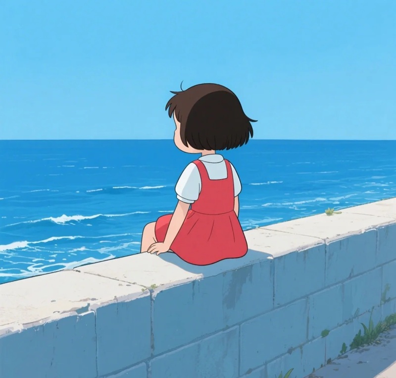 ảnh cô gái buồn quay lưng anime 15