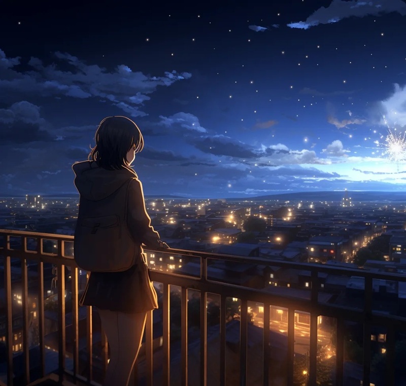 ảnh cô gái buồn quay lưng anime 21