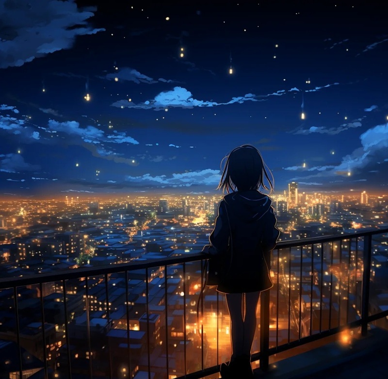 ảnh cô gái buồn quay lưng anime 22