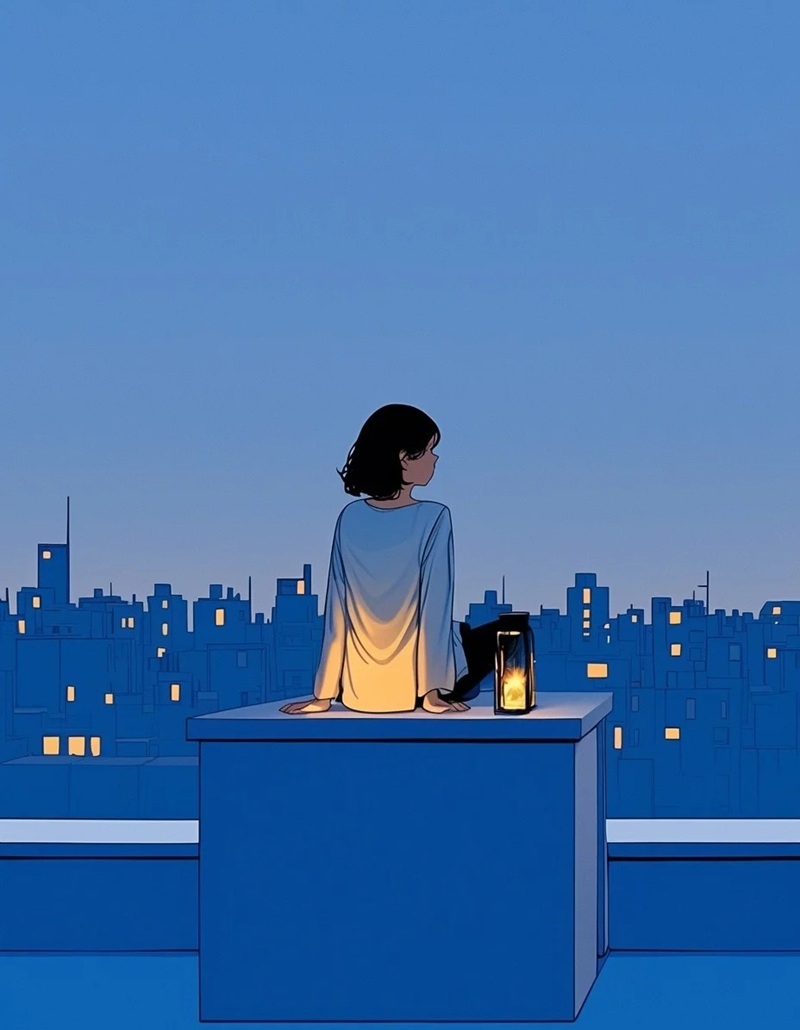 ảnh cô gái buồn quay lưng anime 34