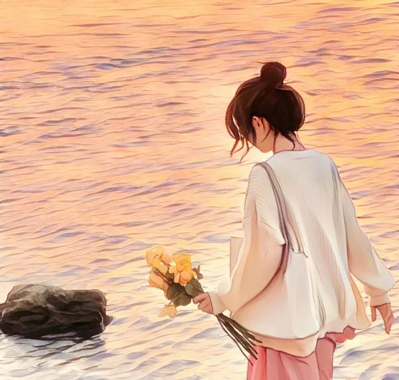 ảnh cô gái buồn quay lưng anime 7