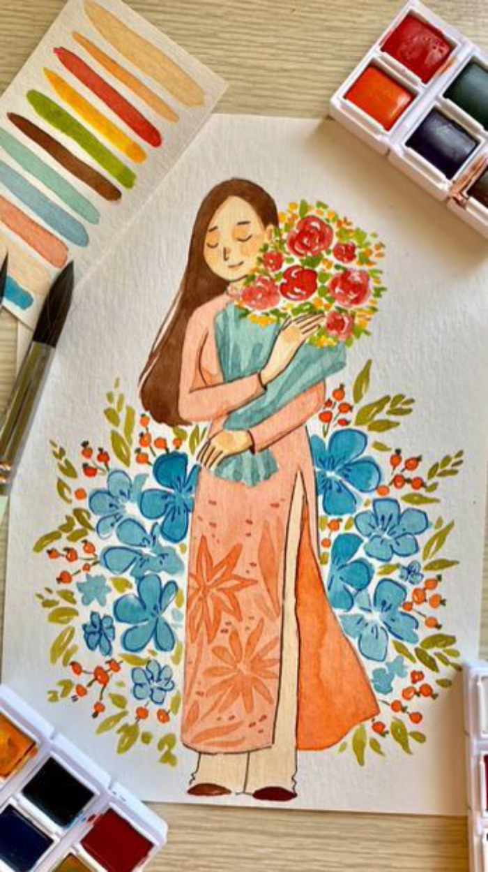 vẽ tranh 20 11 đẹp nhất