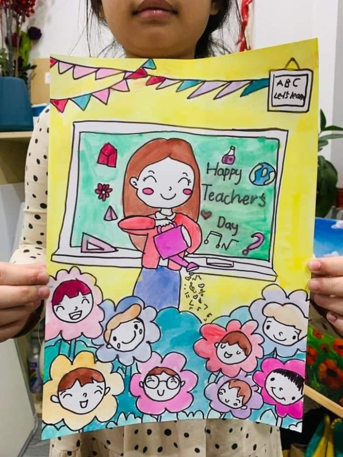 vẽ tranh ngày nhà giáo việt nam