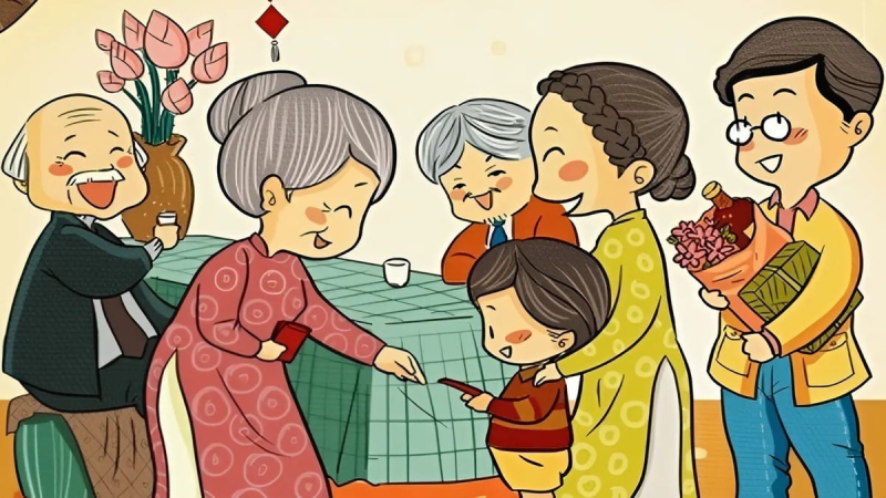 vẽ tranh ngày tết 32