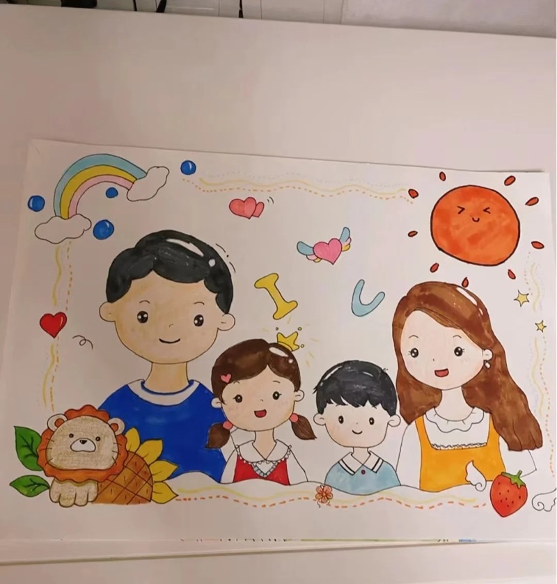 tranh vẽ gia đình 12