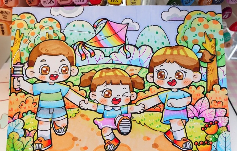 tranh vẽ gia đình 20