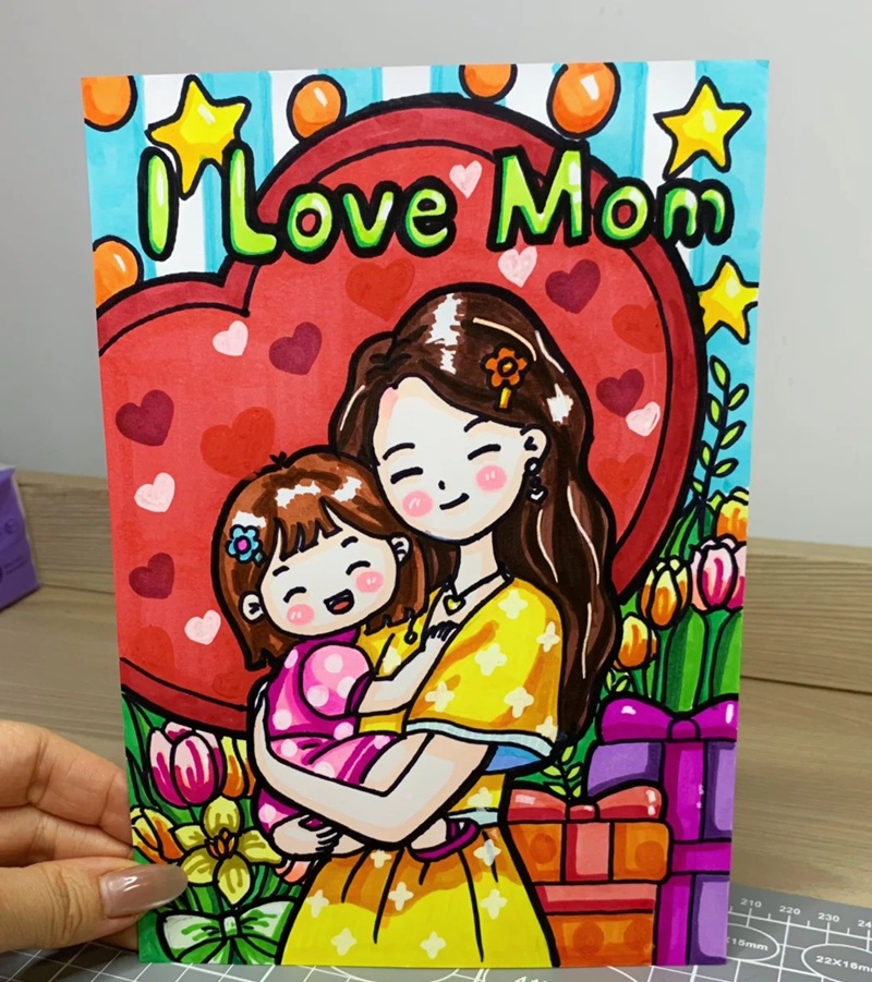 tranh vẽ gia đình 23