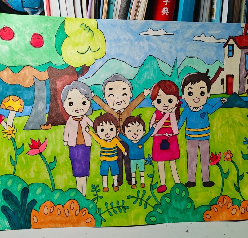 tranh vẽ gia đình 29