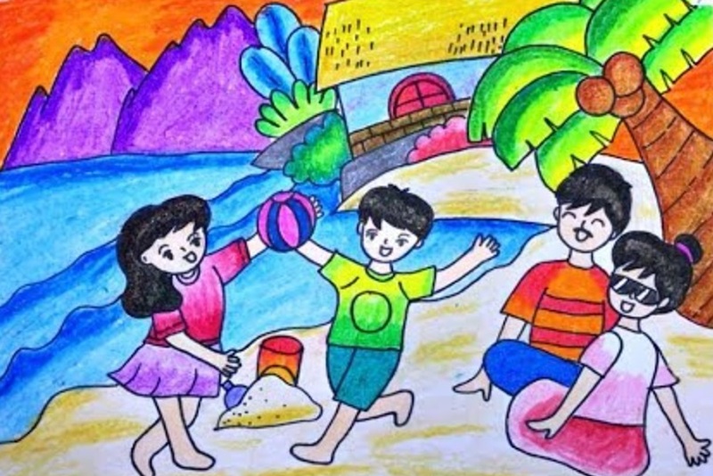 tranh vẽ gia đình 8